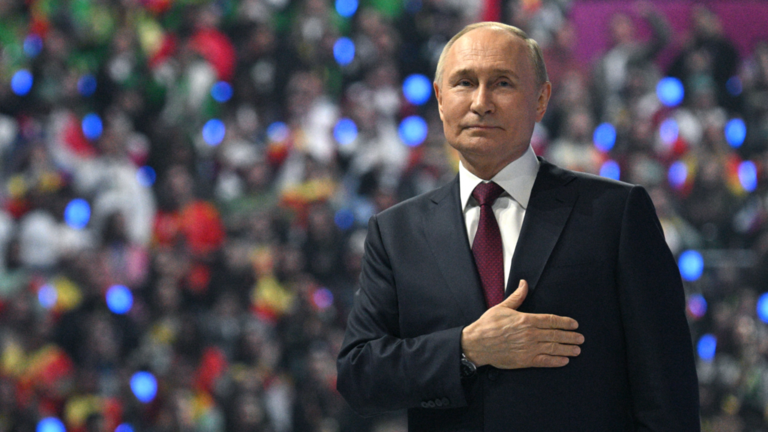 Russian President Vladimir Putin at World Youth Festival in Sochi, March 6, 2024