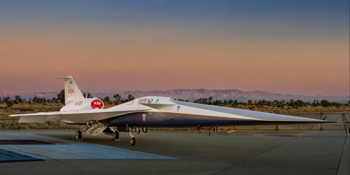 В США представили "бесшумный" сверхзвуковой гражданский самолет X-59