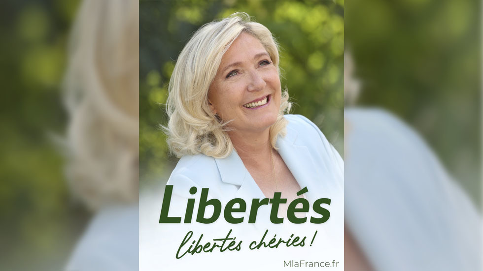 ‘Liberty, cherished liberty’: Marine Le Pen launches anthem-quoting campaign poster for upcoming French presidential election