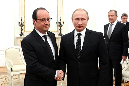 Путин и Олланд обсудили в Кремле борьбу с терроризмом