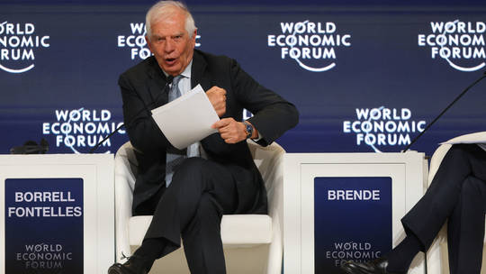 EU foreign policy chief Josep Borrell at the World Economic Forum special meeting in Riyadh on April 28, 2024