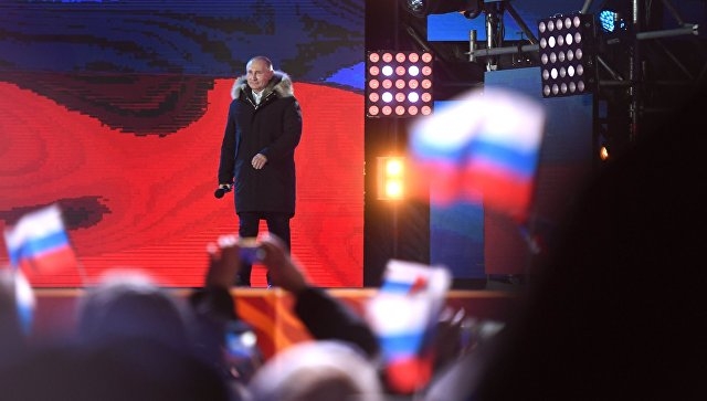 Путин набирает 75,57% голосов после подсчета 60% протоколов