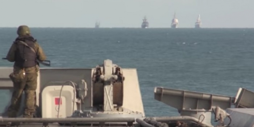 Появилось видео сопровождения "Адмирала Кузнецова" кораблями НАТО