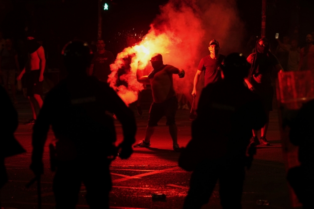 Protesters attack government offices in Serbia