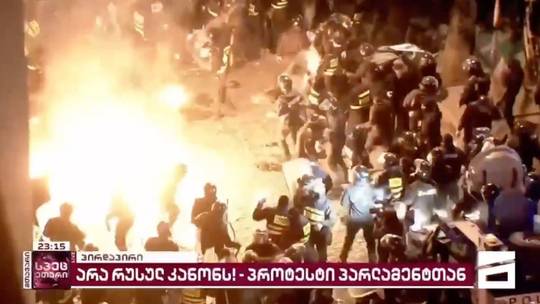 Georgians riot over ‘foreign agent’ law