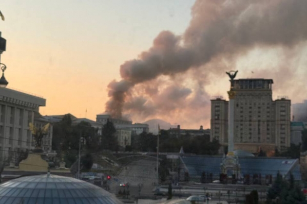 Ukrainian government seat damaged by Russian strike