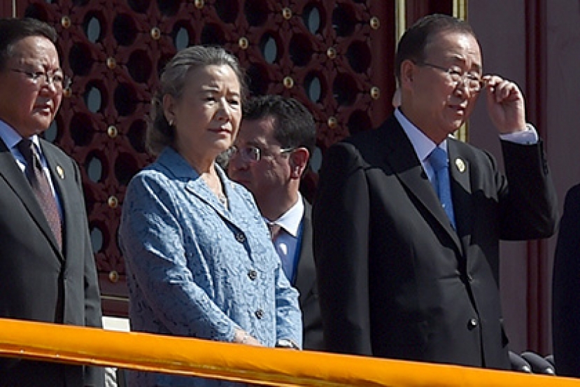 Япония осудила визит Пан Ги Муна на военный парад в Китае